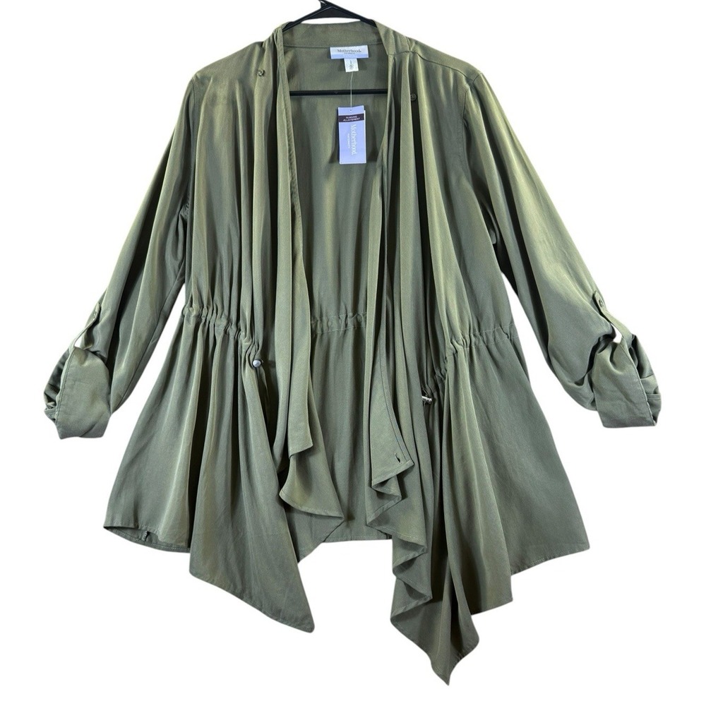 Motherhood Maternity 2 in 1 Draped Nursing Cardigan Lightweight Utility Jacket